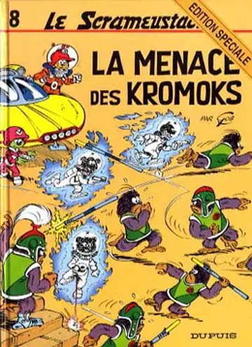 Couverture de l'album Le Scrameustache Tome 8 La menace des Kromoks