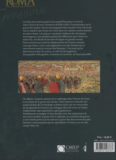 Verso de l'album Roma AB VRBE Condita Tome 3 Gergovie
