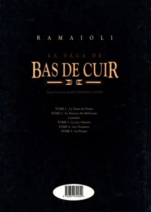 Verso de l'album La saga de Bas de Cuir Tome 2 Le derniers des Mohicans