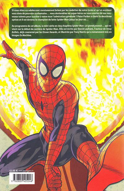 Verso de l'album Spider-Man Tome 8 Un grand pouvoir