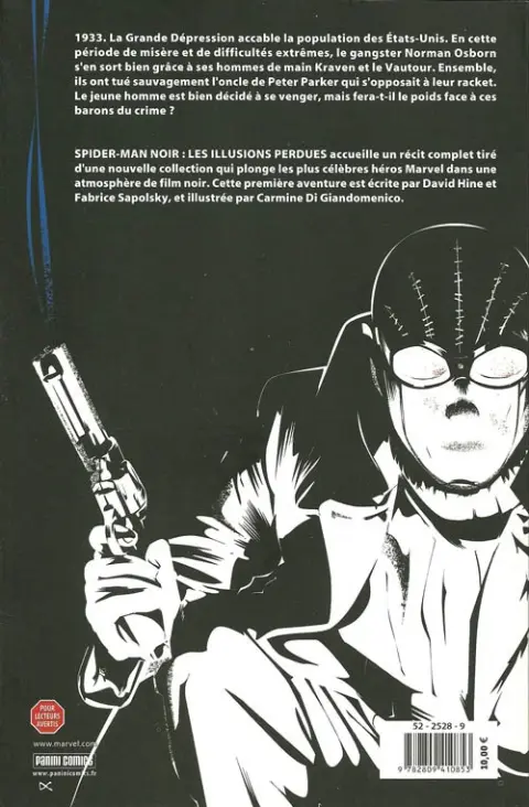 Verso de l'album Spider-Man Noir Tome 1 Les Illusions perdues