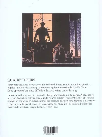 Verso de l'album Tex - Quatre tueurs Tome 4 Pour une poignée de poussière
