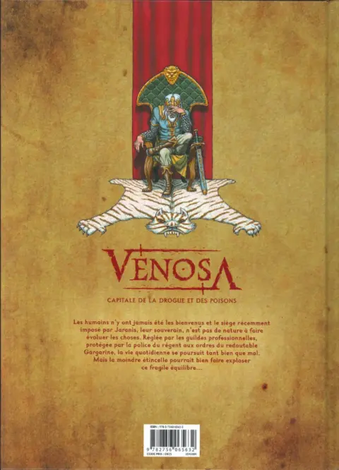 Verso de l'album Venosa Tome 1 Cinq cadavres sur le pavé