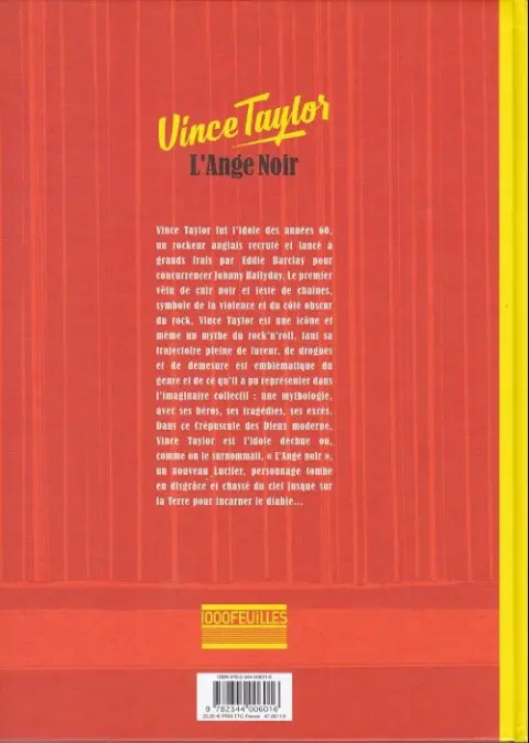 Verso de l'album Vince Taylor, l'ange noir