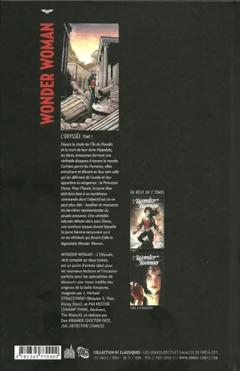 Verso de l'album Wonder Woman : L'Odyssée 1