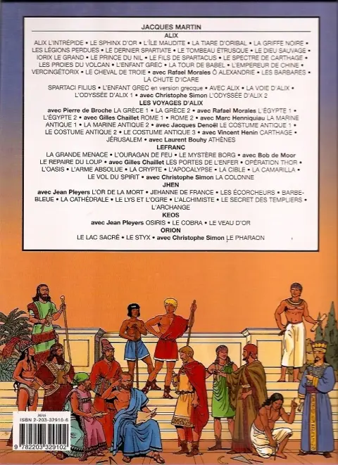 Verso de l'album Les Voyages d'Alix Tome 1 Rome (1)