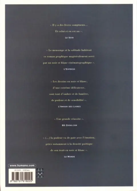 Verso de l'album L'Autre laideur, l'autre folie