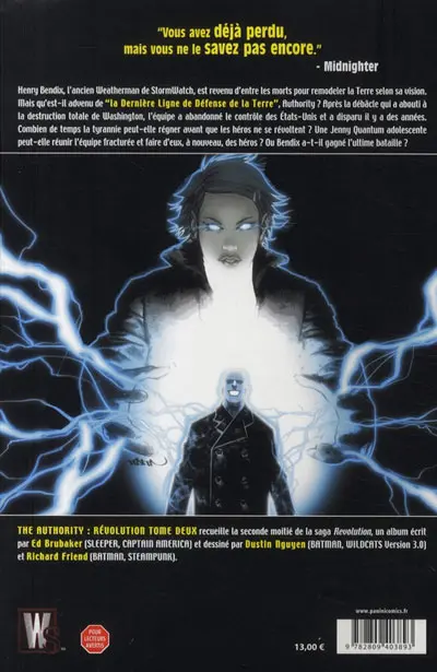 Verso de l'album The Authority : Revolution Tome Deux