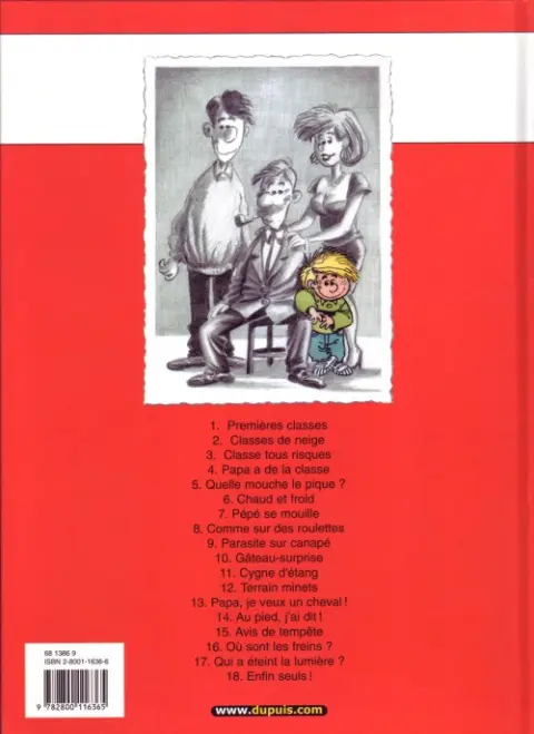 Verso de l'album Cédric Tome 1 Premières classes
