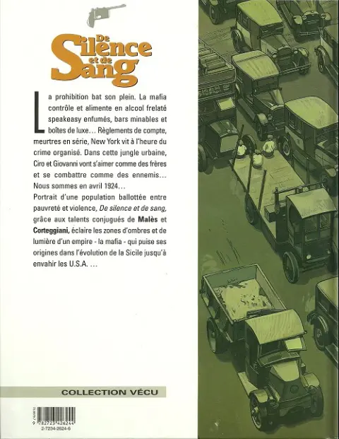 Verso de l'album De silence et de sang Tome 3 Dix années de folie
