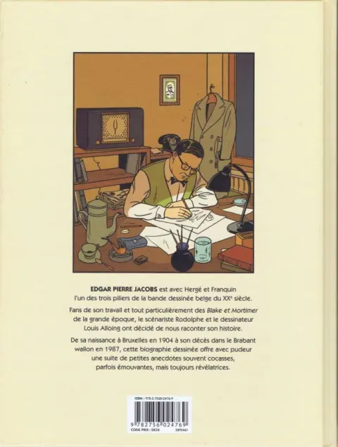 Verso de l'album La Marque Jacobs une vie en bande dessinée