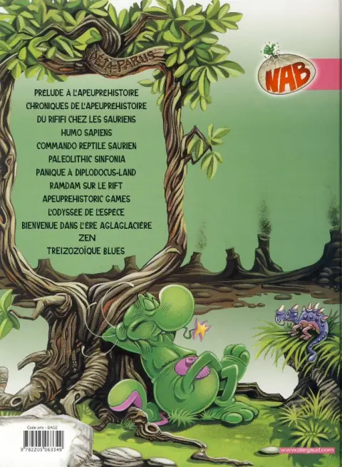Verso de l'album Nabuchodinosaure Tome 2 Chroniques de l'apeupréhistoire