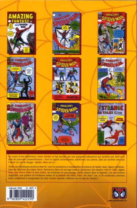 Verso de l'album Spider-Man - L'Intégrale Tome 1 1962-1963