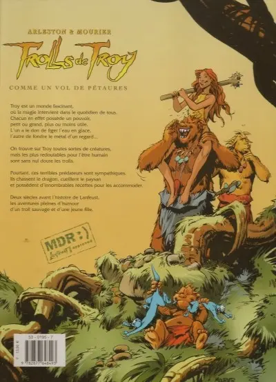 Verso de l'album Trolls de Troy Tome 3 Comme un vol de pétaures