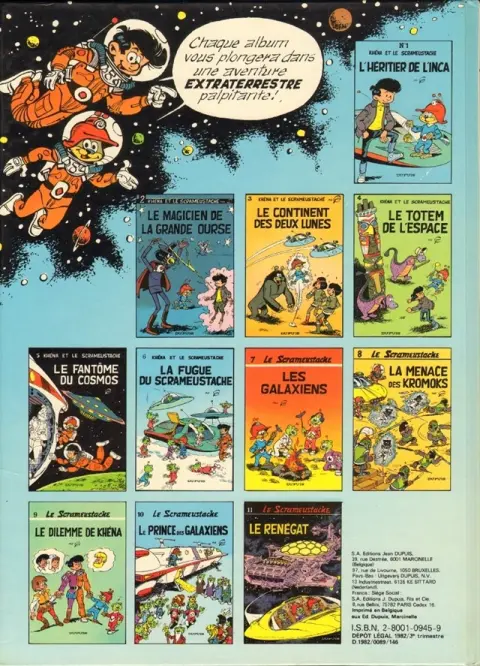 Verso de l'album Le Scrameustache Tome 11 Le renégat