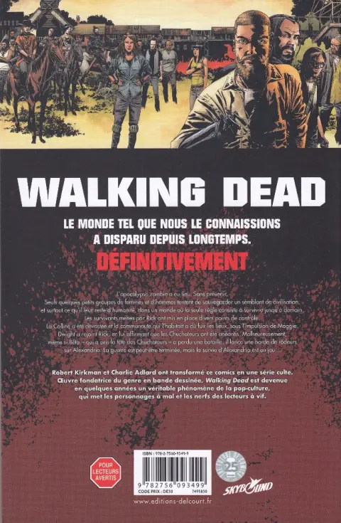 Verso de l'album Walking Dead Tome 28 Vainqueurs