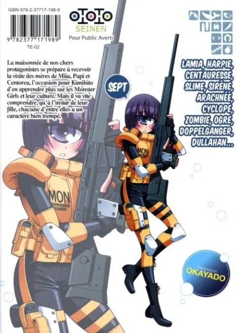 Verso de l'album Monster Musume - Everyday Life with Monster Girls 7
