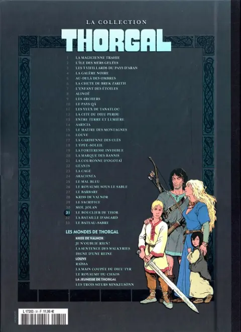 Verso de l'album Thorgal La collection Tome 31 Le bouclier de Thor