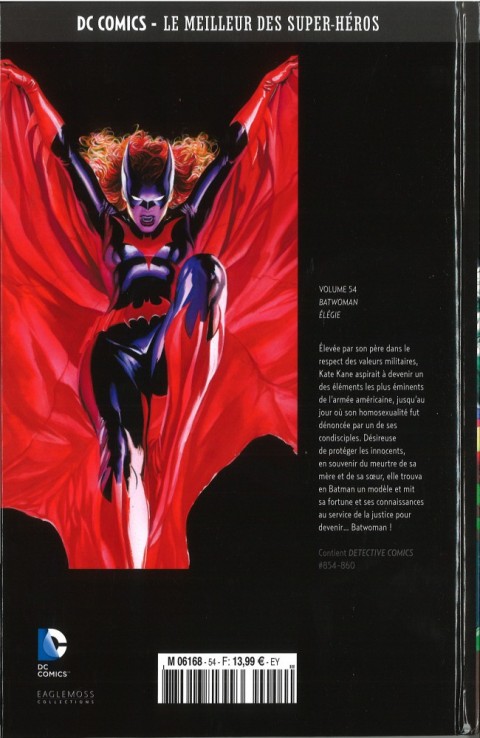 Verso de l'album DC Comics - Le Meilleur des Super-Héros Volume 54 Batwoman - Elégie