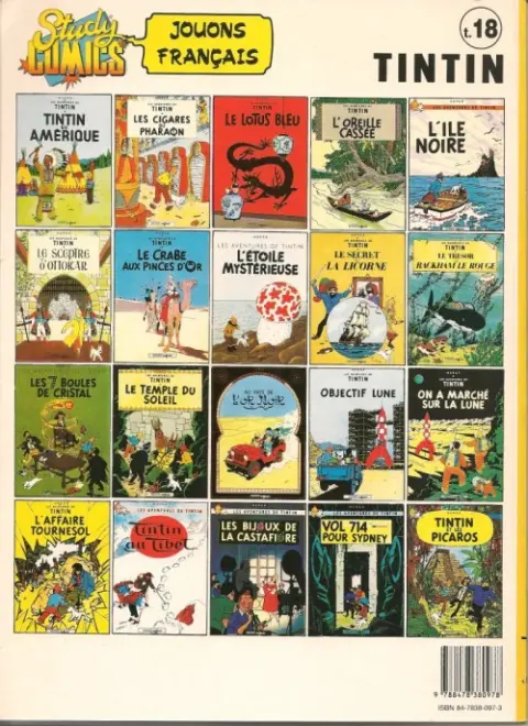 Verso de l'album Tintin Tome 18 Coke en stock