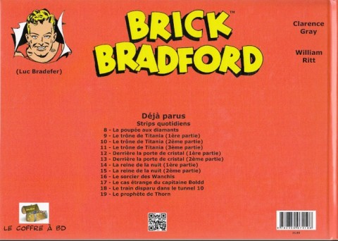 Verso de l'album Brick Bradford Strips quotidiens Tome 19 Le prophète de Thorn