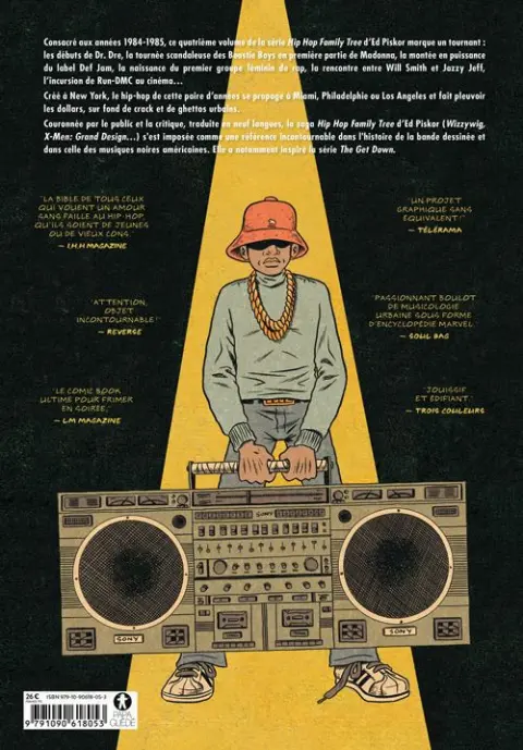 Verso de l'album Hip Hop Family Tree 4 1984-1985