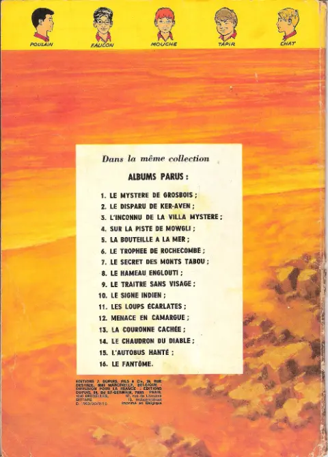Verso de l'album La Patrouille des Castors Tome 16 Le fantôme