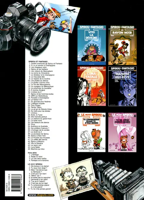 Verso de l'album Spirou et Fantasio Tome 33 Virus