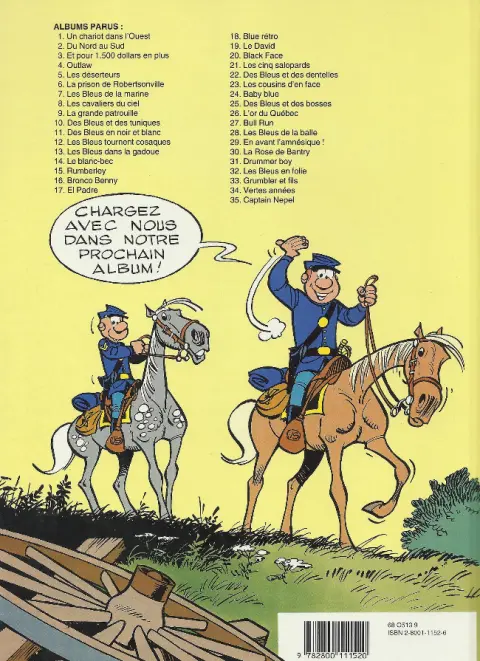 Verso de l'album Les Tuniques Bleues Tome 23 Les cousins d'en face