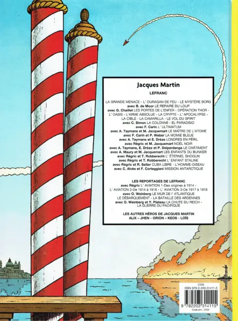 Verso de l'album Lefranc Tome 11 La cible