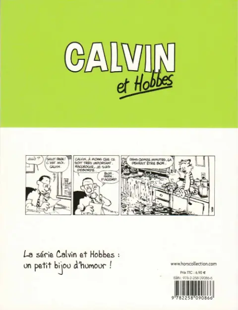 Verso de l'album Calvin et Hobbes Tome 13 Enfin seuls !