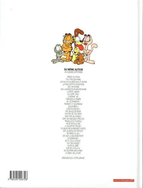 Verso de l'album Garfield Tome 29 En roue libre