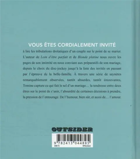 Verso de l'album Scènes d'un mariage imminent