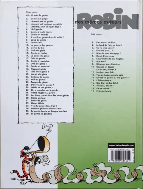 Verso de l'album Léonard Tome 30 Génie du foot