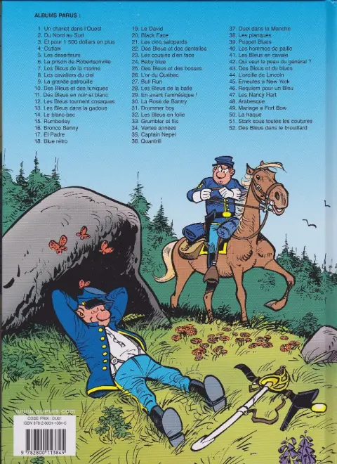 Verso de l'album Les Tuniques Bleues Tome 25 Des Bleus et des bosses