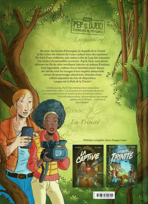 Verso de l'album Les aventures de Pep & Djou fouineurs de mémoire Tome 2 La nuit de la Trinité