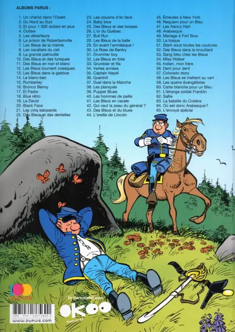 Verso de l'album Les Tuniques Bleues Tome 58 Les Bleus se mettent au vert