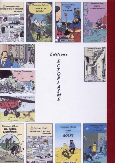 Verso de l'album Tintin Tintin et l'Alph-Art