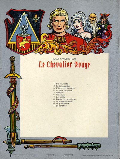 Verso de l'album Le Chevalier Rouge Tome 10 Le grand secret