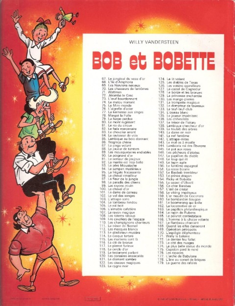 Verso de l'album Bob et Bobette Tome 108 Les totems tabous
