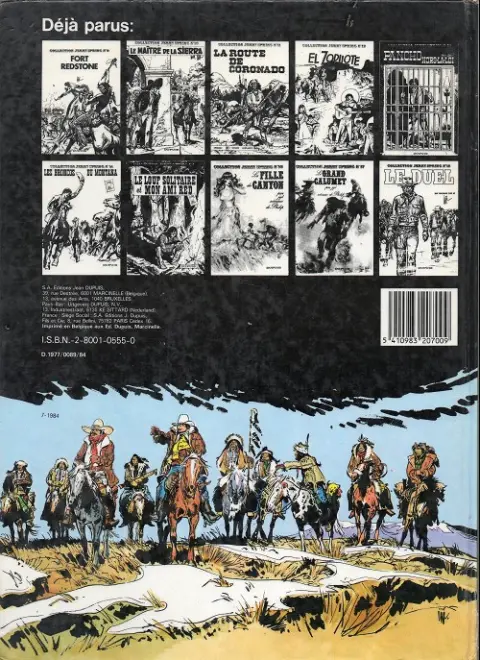 Verso de l'album Jerry Spring Tome 16 La fille du canyon