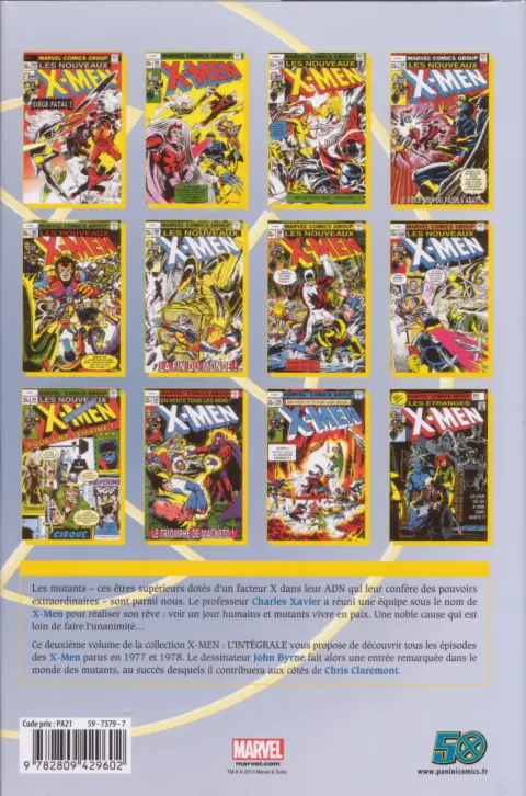 Verso de l'album X-Men L'intégrale Tome 2 1977-1978