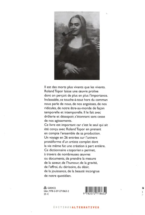 Verso de l'album Topor - Le Dictionnaire
