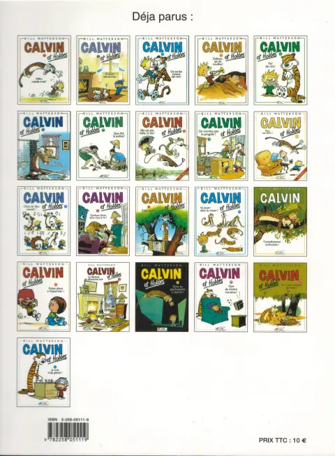 Verso de l'album Calvin et Hobbes Tome 19 Que de misère humaine !
