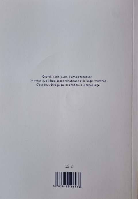 Verso de l'album Nénette, repasseuse de flou