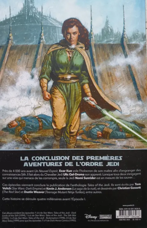 Verso de l'album Star Wars Légendes - La Genèse des Jedi Tome 3