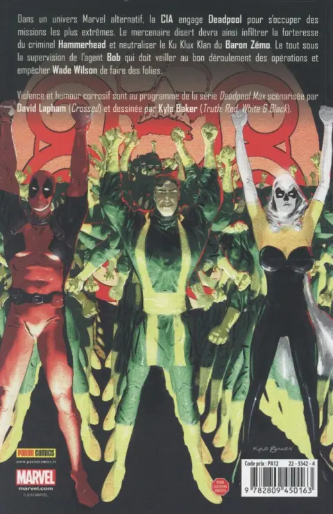 Verso de l'album Deadpool Max Longue vie a l'hydra