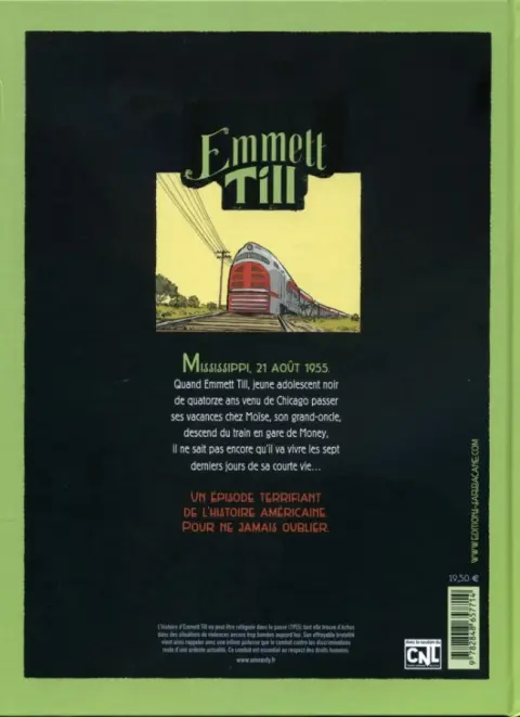 Verso de l'album Emmett Till Derniers jours d'une courte vie