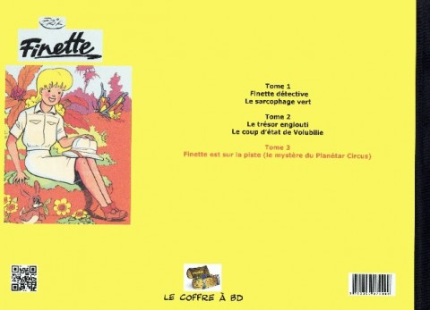 Verso de l'album Finette Tome 3 Finette est sur la piste... (le mystère du Planétar Circus)