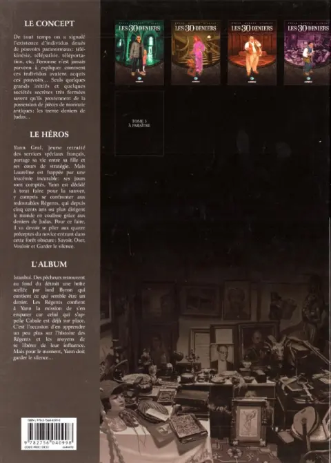 Verso de l'album Les 30 deniers Tome 4 Garder le silence